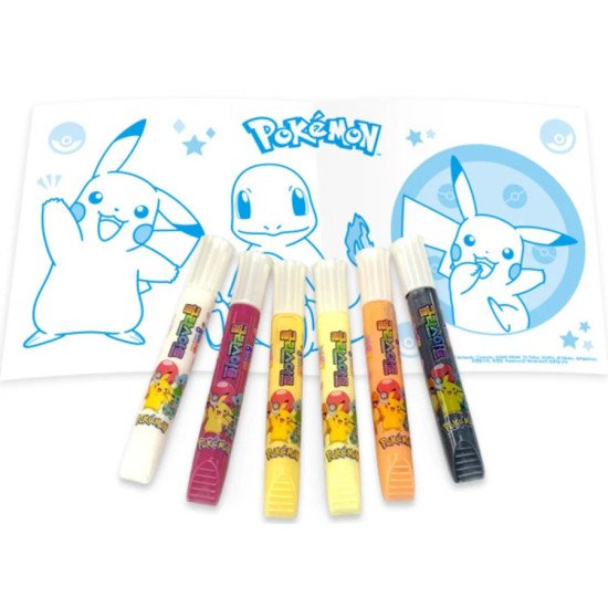 寶可夢玻璃彩繪貼紙DIY套組 6色 Pokemon Glass Art 兒童美勞 image
