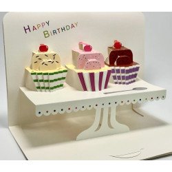 立體蛋糕生日卡 CUPCAKE Celebrate