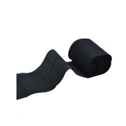 Black crepe paper roll for crafts (ruffled edge)