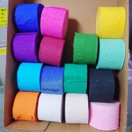 彩色卷裝縐紙批發 45MM X 25M