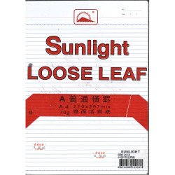 A4 double-sided single line paper 2 holes