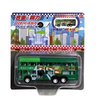 Toy Double Decker Bus Green and White Card Pack (City Series)