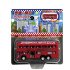 Double-layer bus toy car in red 