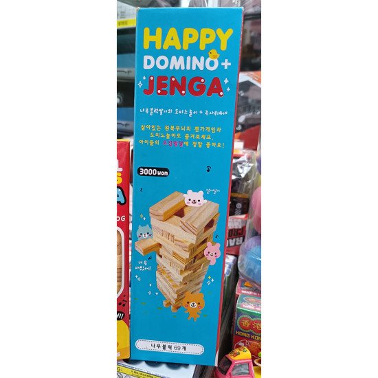 Happy疊疊樂＋骨牌組合 69塊原木積木 image