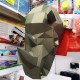 DIY animal shaped home decoration wall hanging 3D paper model paper sculpture RHINO Paper crafts handmade origami image